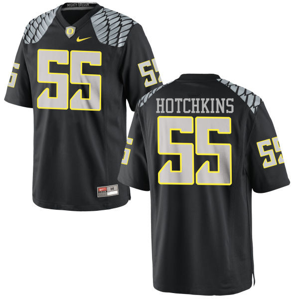 Men #55 A.J. Hotchkins Oregon Ducks College Football Jerseys-Black